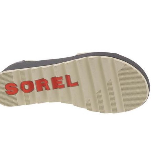 Sorel Cameron Flatform Ankle Strap Sandal in Black and White - NWT - Picture 2 of 6